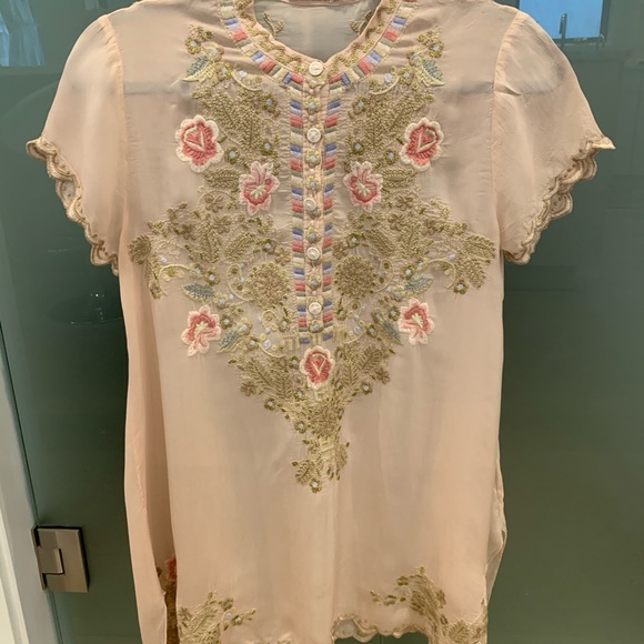 Johnny Was Blush Talum Tunic - Picture 3 of 7